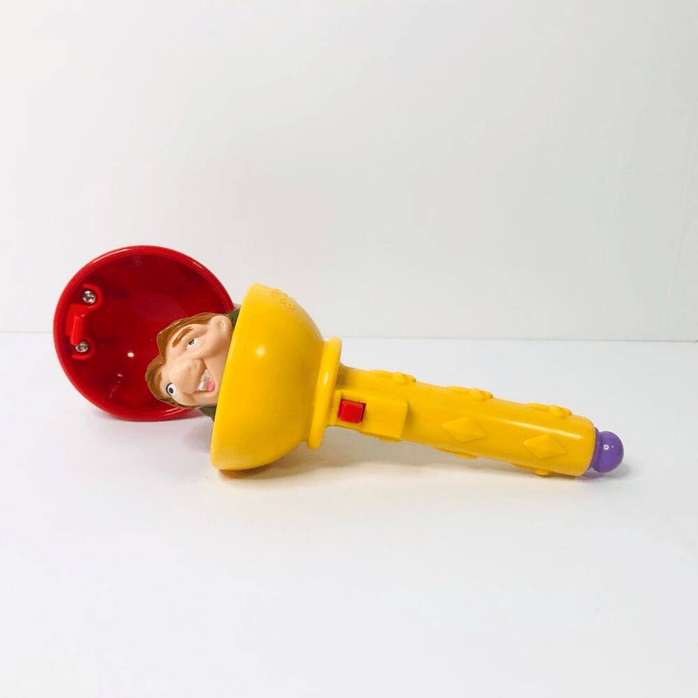Vintage Disney Hunchback of Notre Dame Quasimodo Flip Top Toy Scepter Yellow Red